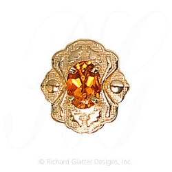 GS498 CIT - 14 Karat Gold Citrine Slide 